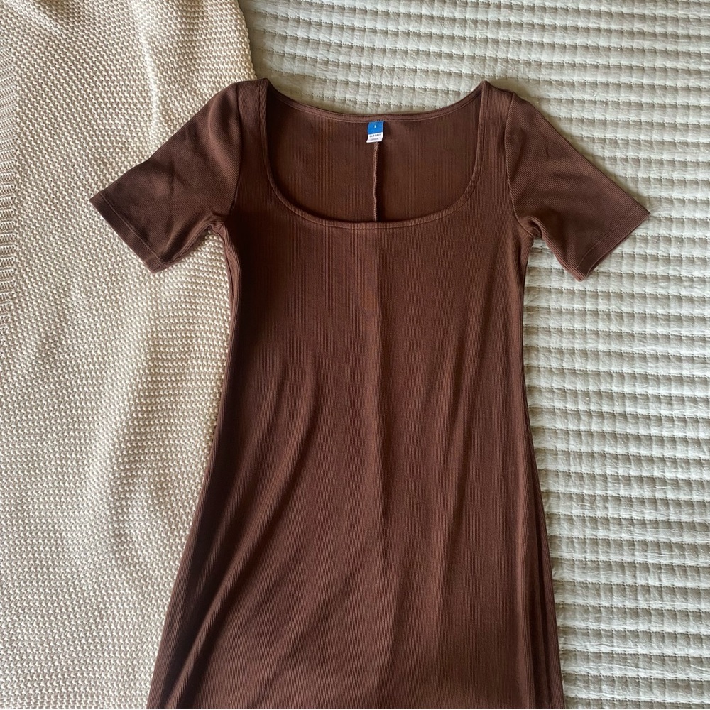 Old Navy Brown Scoop Neckline Dress
